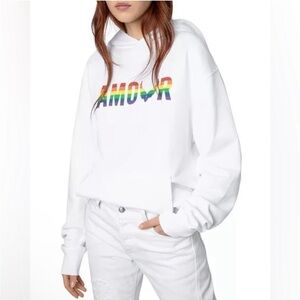 Zadig & Voltaire Sanchi Amour Wings Sweatshirt Hoodie size small NEW with tags
